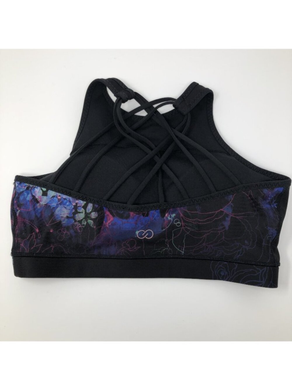 NWT Calia Inner Power High Neck Strappy Back Sports Bra Size L Opulent Floral - Picture 2 of 3